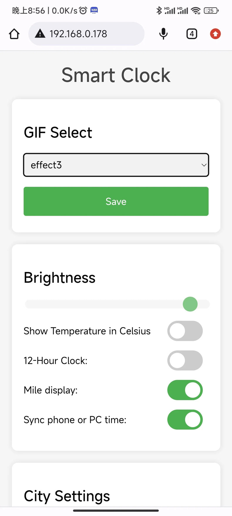 Mini Smart WIFI Weather Forecast Station Clock for Gaming Desktop Decoration. DIY Cute GIF Animations and Electronic Album