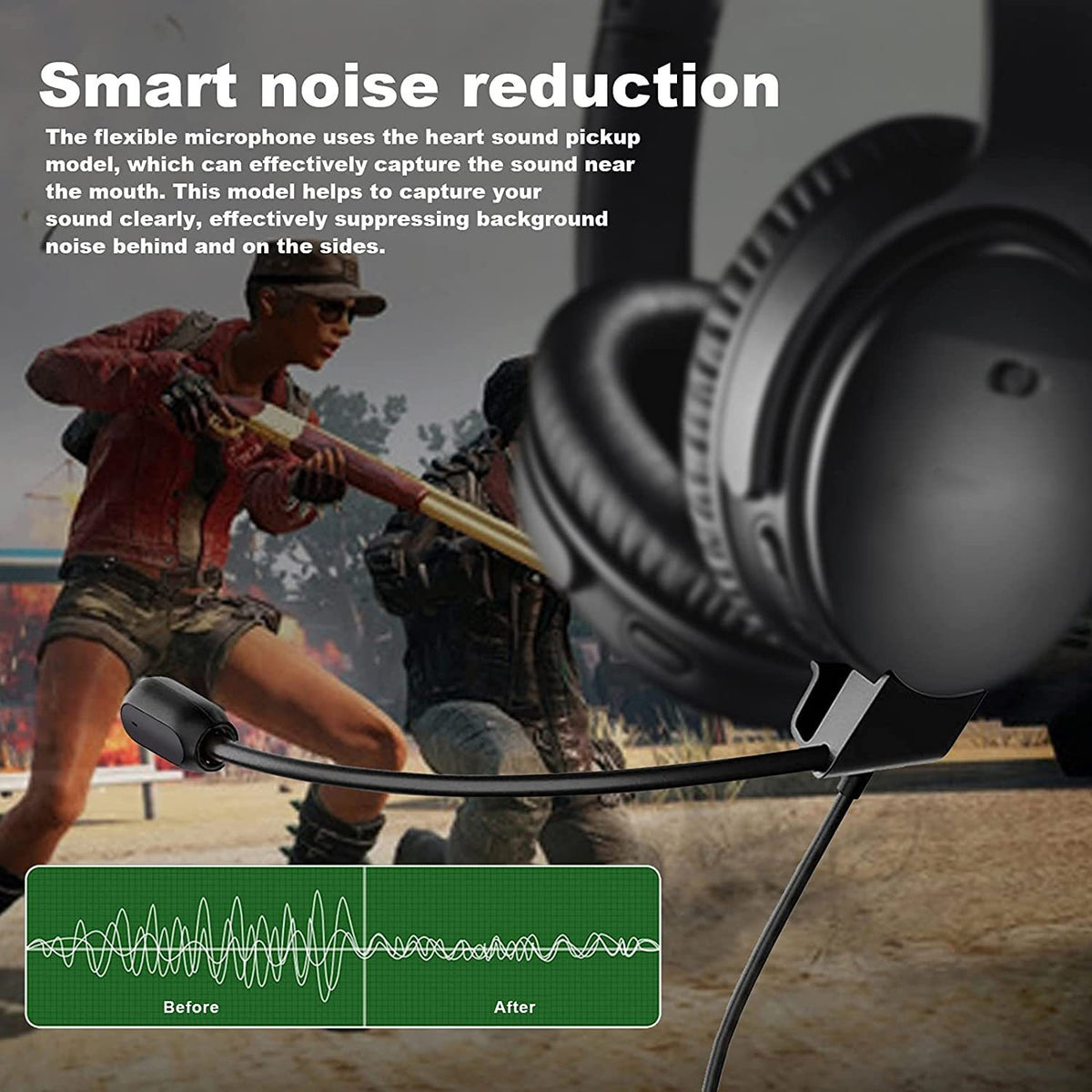 Suitable for Doctor BOSE QC45 earphones with microphone gaming version Mic noise cancelling microphone gaming earphone cable