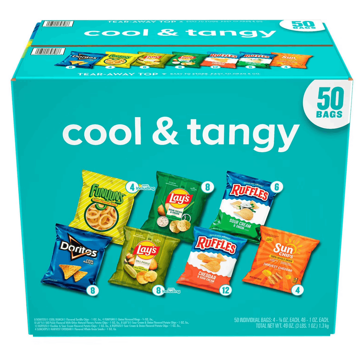 Lay Cool Pack Chips 50 Pk
