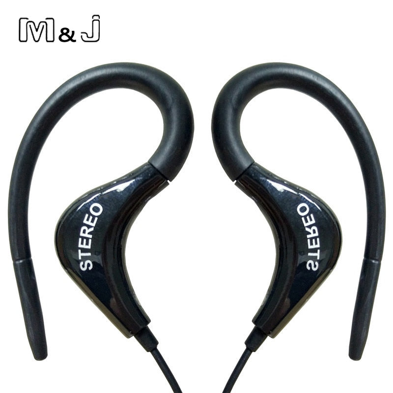 سماعات أذن رياضية سلكية M&J Bass مقاس 3.5 ملم مع ميكروفون لهواتف آيفون وسامسونج ومشغلات MP3 وMP4 والكمبيوتر بجودة عالية