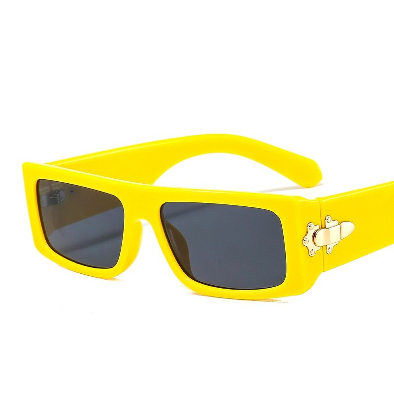 New Marbling Rectangle Sunglasses Women Men Fashion Brand Designer Color UV400 Lens PC Metal Hasp Frame Luxury Sunglasses