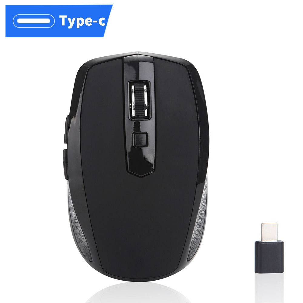 ماوس لاسلكي USB-C صامت للعمل والألعاب والإبداع للكمبيوتر المحمول