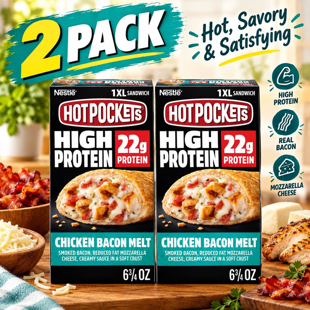 High Protein Chicken Melt Sandwich 2-Pack