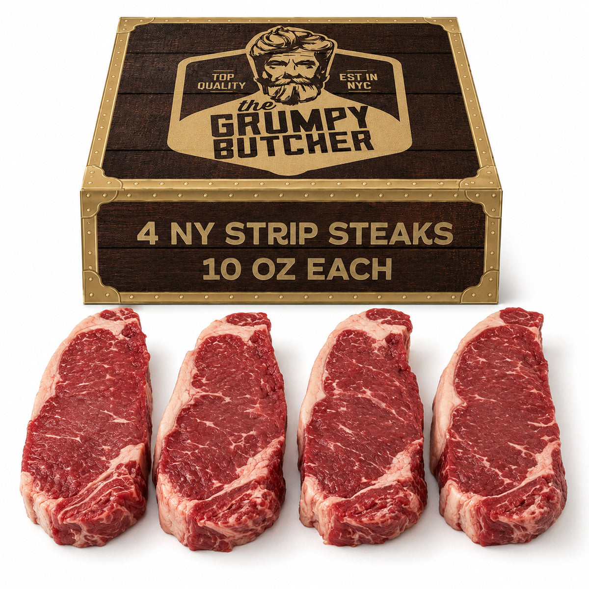 Grumpy Butcher Aged Steaks - 4 Pack Gift Box