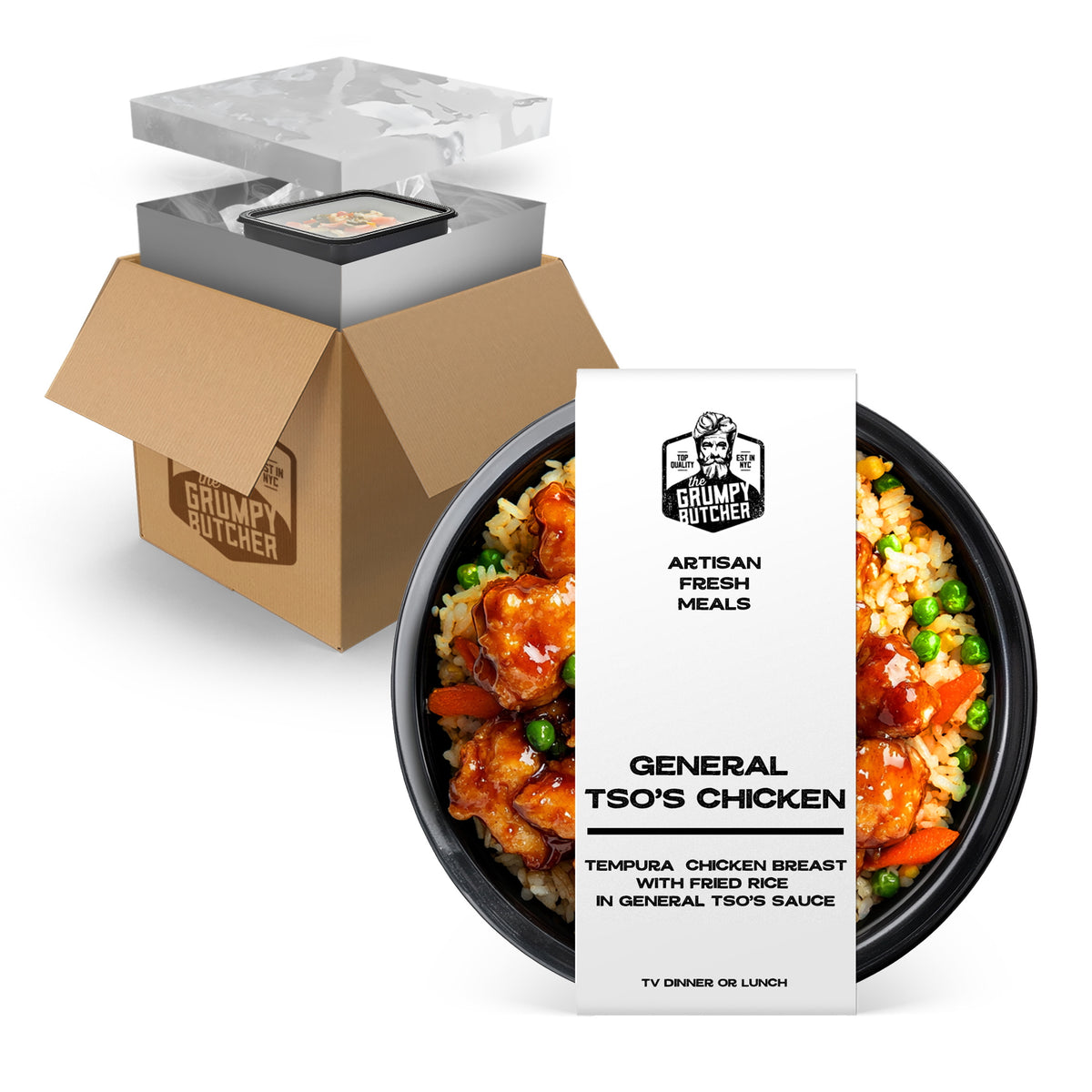 Grumpy Butcher Authentic Tso-Style Gourmet Meals - 4 Pack, 10 oz Each