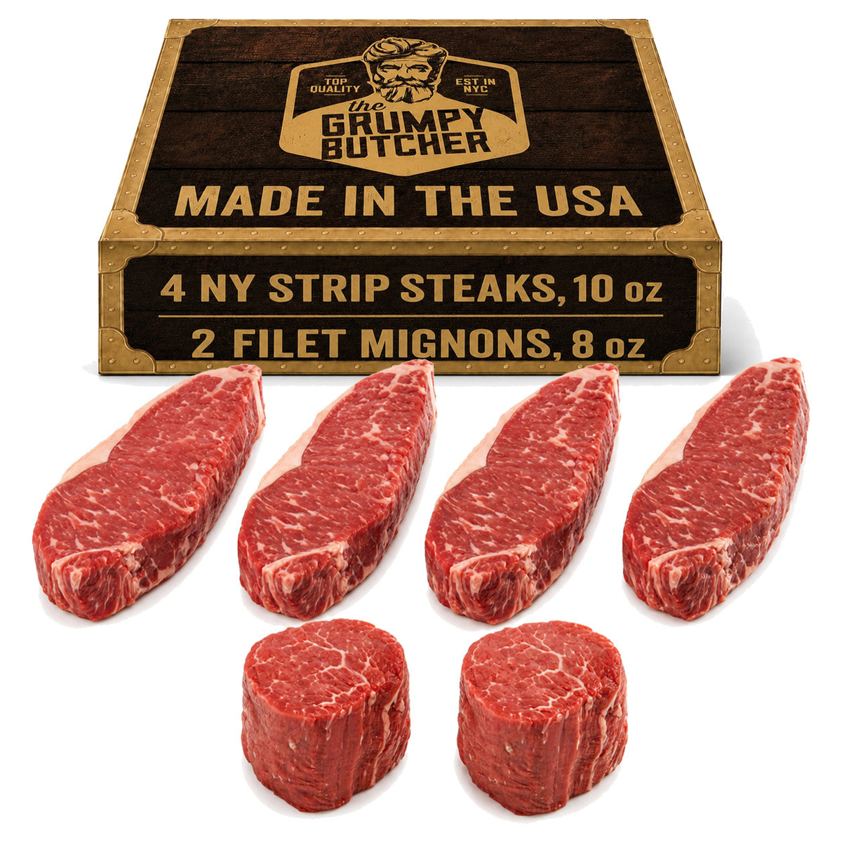 Grumpy Butcher Aged 6-Steak Sampler Set