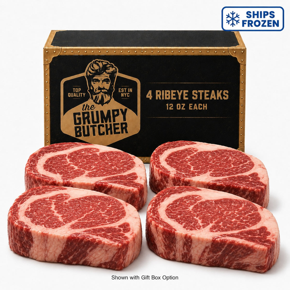Grumpy Butcher Steaks - 4 Pack, 12 oz Each