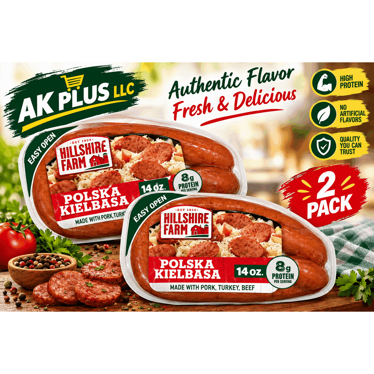 Kielbasa Smoked Sausage Rope 2-Pack