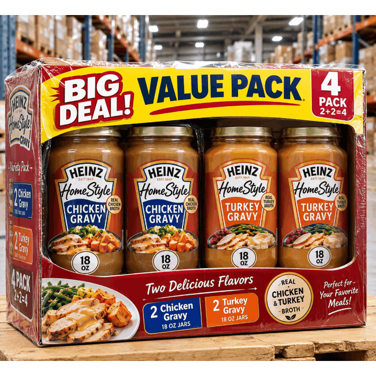 Chicken & Turkey Gravy Assortment, 18 oz Jars, 4-Pack