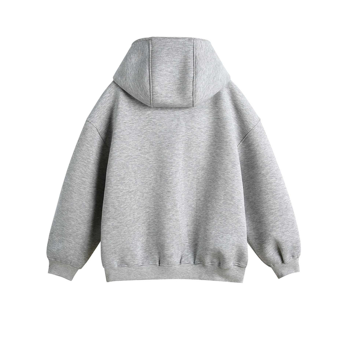 Casual Hooded Zipper Sweatshirt with Asymmetric Design and Unique Details