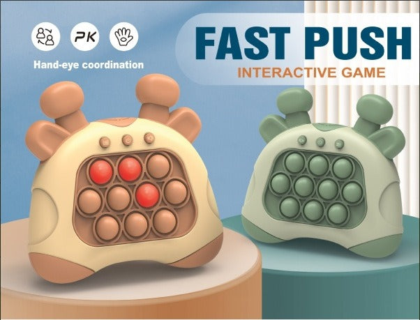 Funny Bubble Puzzle Game Machine Light Up Electronic Gaming Reliever Squeeze Toy Handle Fast Push Bubble toy