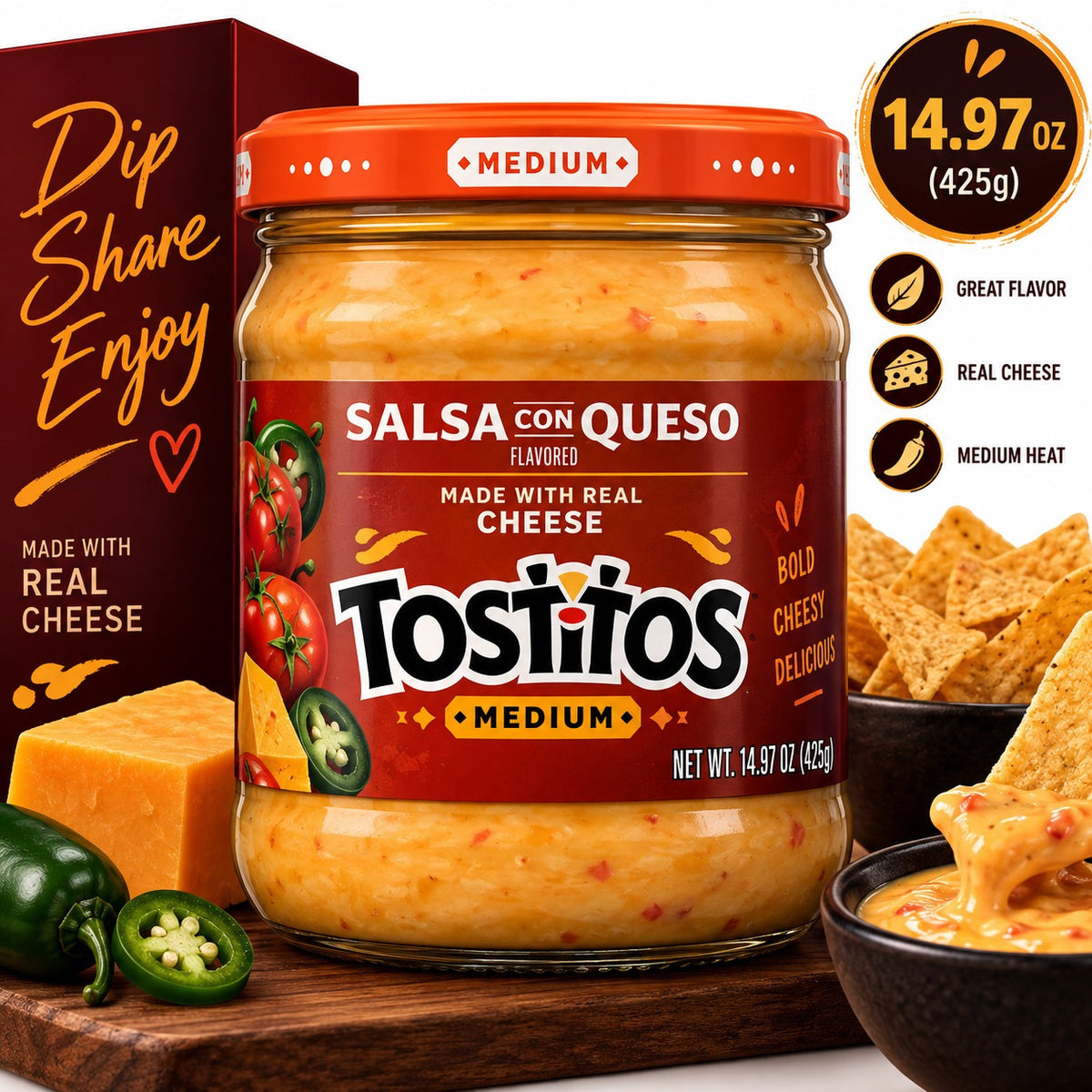 Medium Heat Cheese Dip