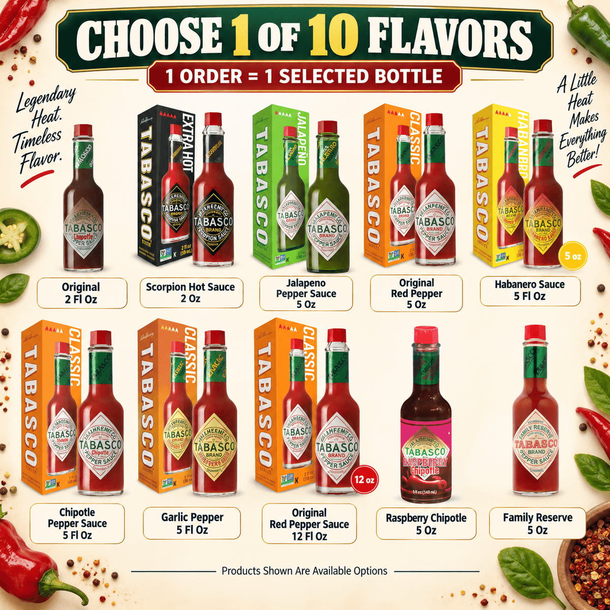 Signature Hot Sauce, Choose 1 Flavor