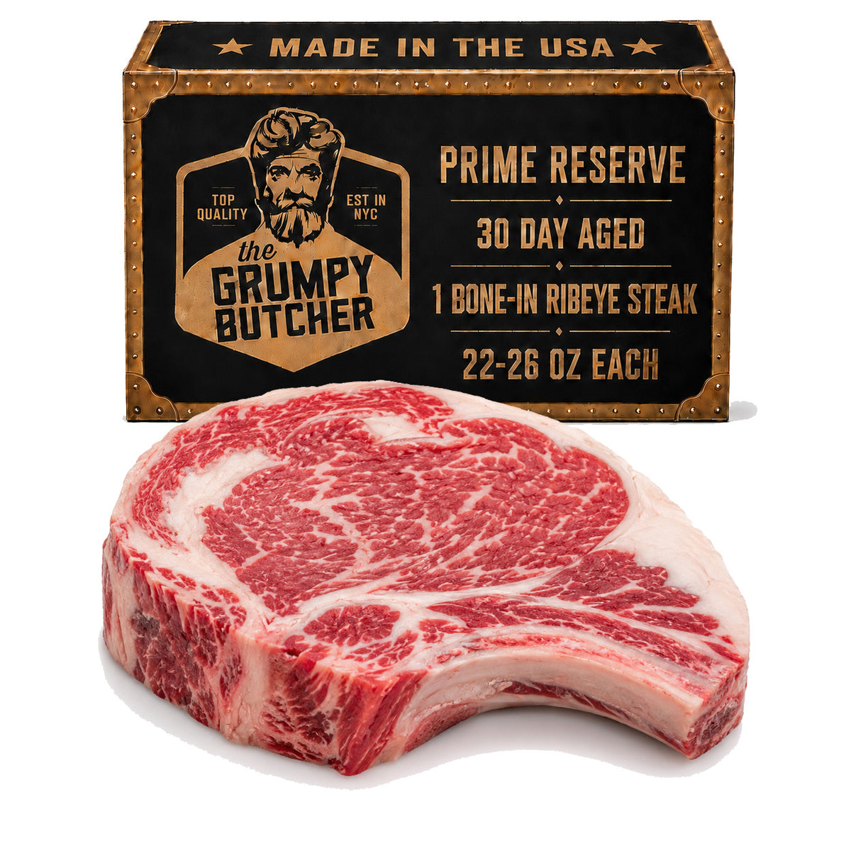 Grumpy Butcher Bone-In Aged Steaks