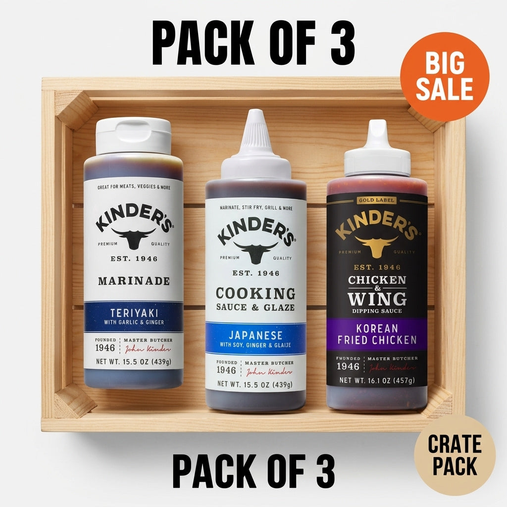 Kinder's Japanese BBQ & Korean Fried Sauce, 3-Pack