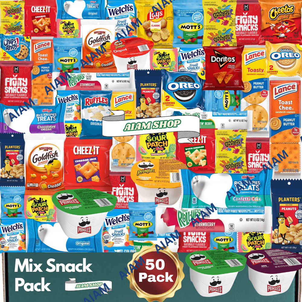 50 Pack Snack Sweet College Care Package Office Snacks School Lunches Chips Crackers Snacks Nuts Crackers