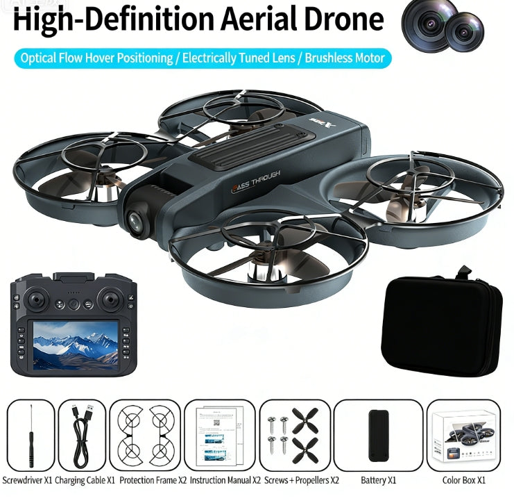 طائرة بدون طيار X226 VR الإصدار بدون فرش FPV لسباق الطائرات بدون طيار مع تحليق بالتدفق البصري، طائرة تصوير جوي عالية الدقة تعمل بالتحكم عن بعد