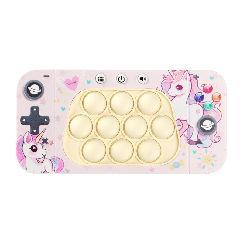 Funny Bubble Puzzle Game Machine Light Up Electronic Gaming Reliever Squeeze Toy Handle Fast Push Bubble toy