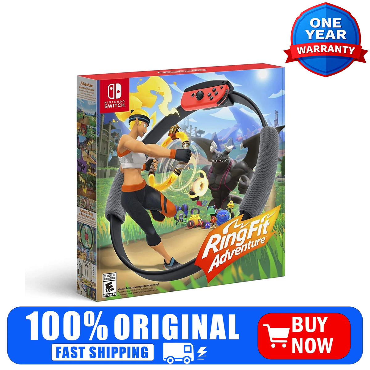 Ring Fit Adventure for Nintendo Switch – Fitness Adventure Game with Ring-Con & Leg Strap