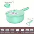 Kitchen Manual Tools Vertical Hand Press Garlic Cutter Chopper Onion Nuts Cutter Vegetable Food Chopper with Storage Container