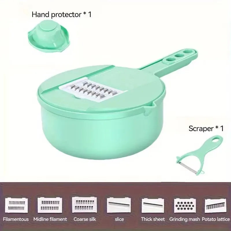 Kitchen Manual Tools Vertical Hand Press Garlic Cutter Chopper Onion Nuts Cutter Vegetable Food Chopper with Storage Container
