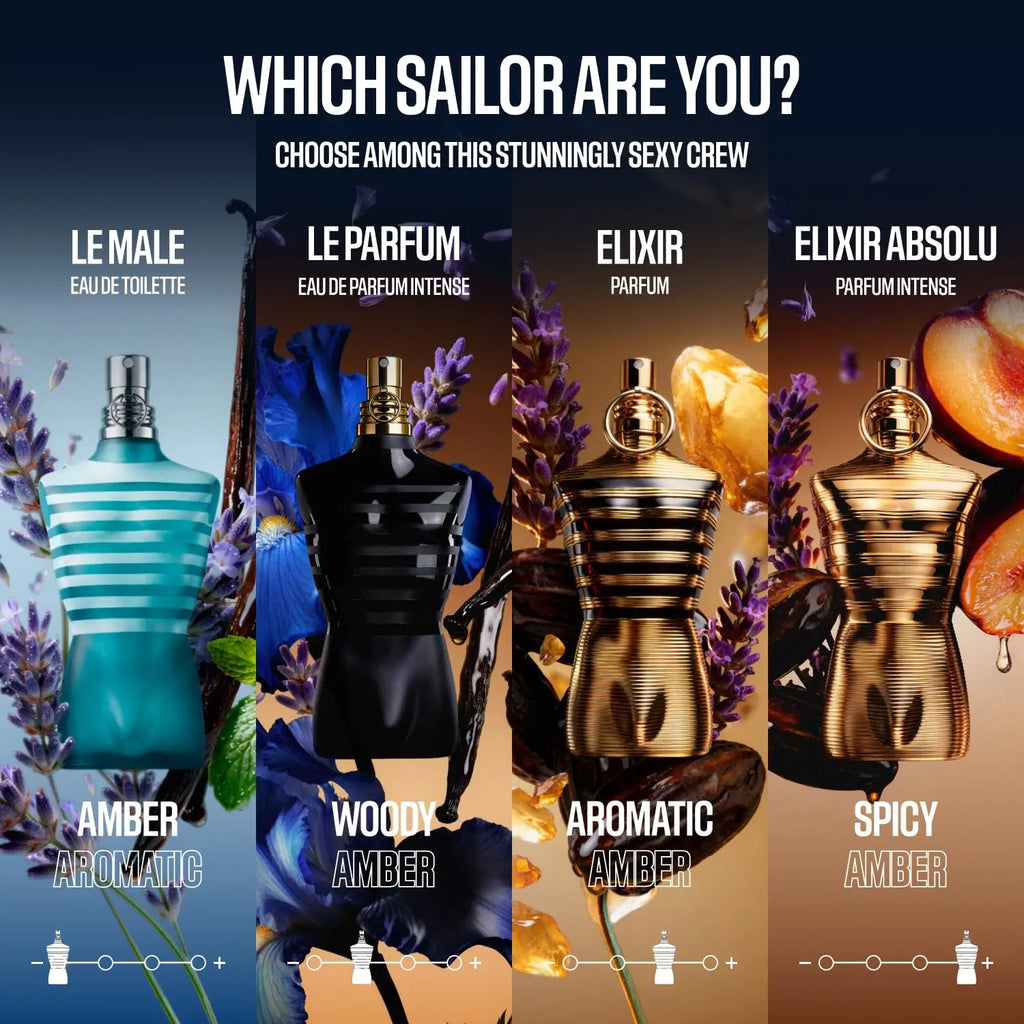 Jean Paul Gaultier Le Beau Le Parfum Intense for Men - Long Lasting Woody Amber Men's Cologne Eau De Parfum with Coconut Wood, Tonka Bean & Sandalwood - Designer Fragrance Spray
