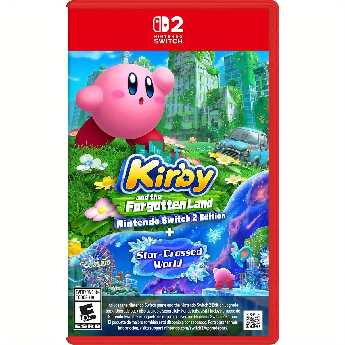 Kirby and the Forgotten Land + Star-Crossed World Physical Video Game Card (Nintendo Switch 2 Edition)-Hong Kong Version