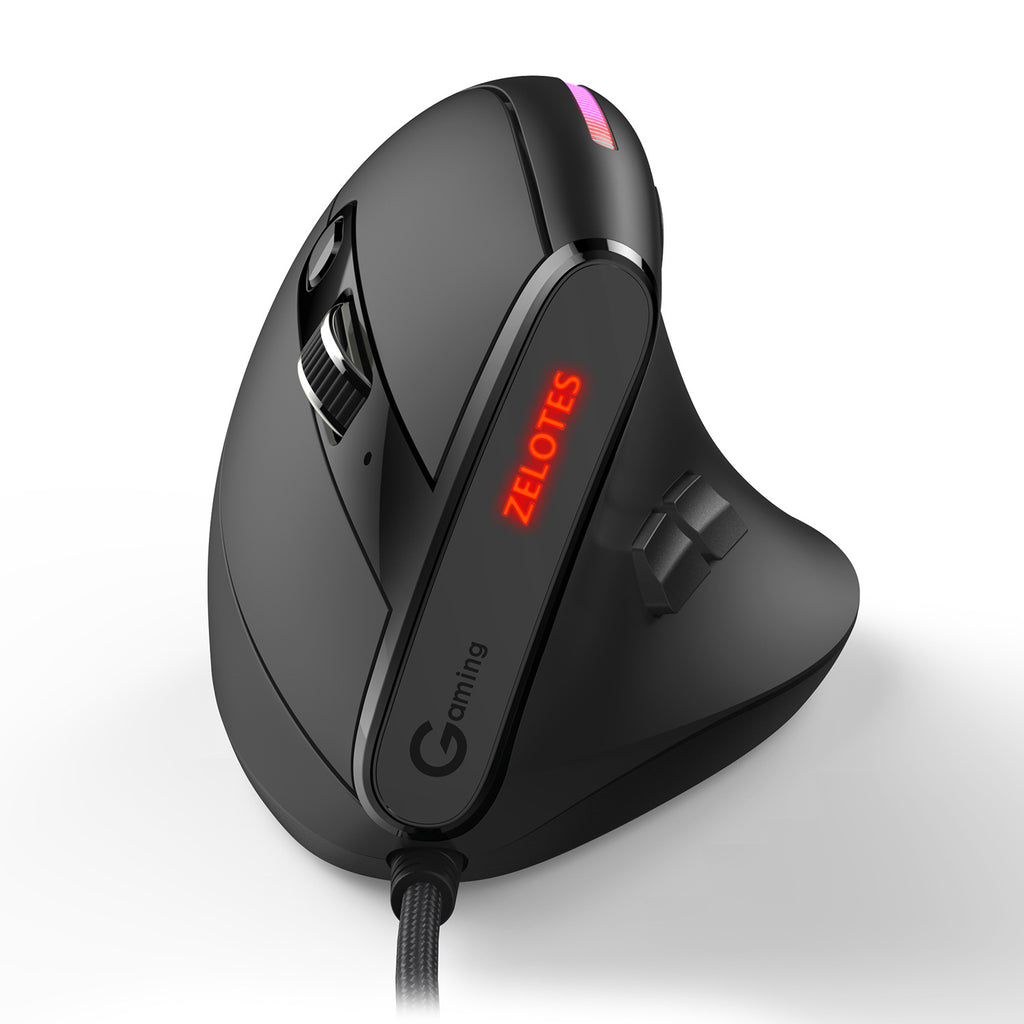 ماوس سلكي للألعاب برمجة مريح لقبضة عمودية ZELOTES Master T50RGB