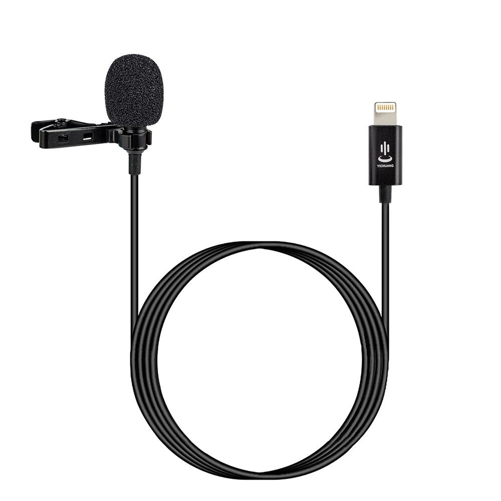 ميكروفون مكثف لافالير YC-LM10 II 1.5 متر لتسجيل الصوت والفيديو للهواتف آيفون 11 X xr xs max 8 8plus 7 7plus 6plus / آيباد