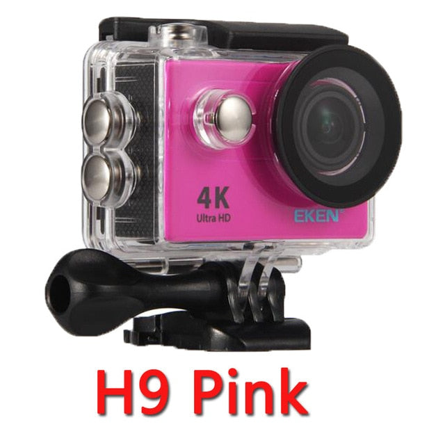 كاميرا الحركة الأصلية من EKEN طراز H9 فائقة الوضوح 4K مع تحكم عن بعد عن طريق الواي فاي، كاميرا فيديو رياضية، مسجل فيديو رقمي (DVR) مقاوم للماء، كاميرا احترافية