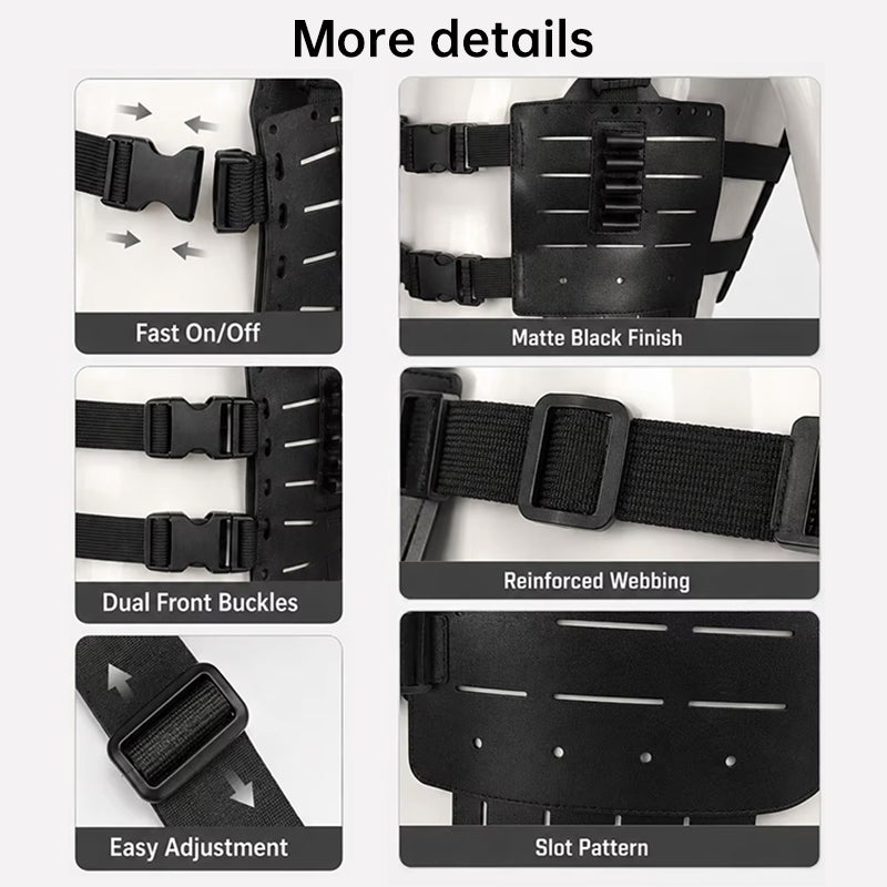 حزام كتف تكتيكي للعبة "إيرسوفت" والتنكر، صدرية متعددة الاستخدامات على طراز ليون كينيدي لمحبي "ريزدنت إيفل"