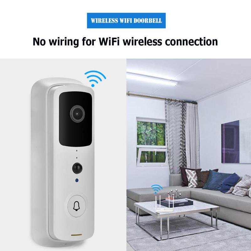 جرس باب ذكي V30 بدقة 1080 بكسل يعمل بالواي فاي، جرس باب فيديو ذكي مع إنذار بالأشعة تحت الحمراء، نظام اتصال داخلي، مراقبة في الوقت الفعلي وكاميرا أمان