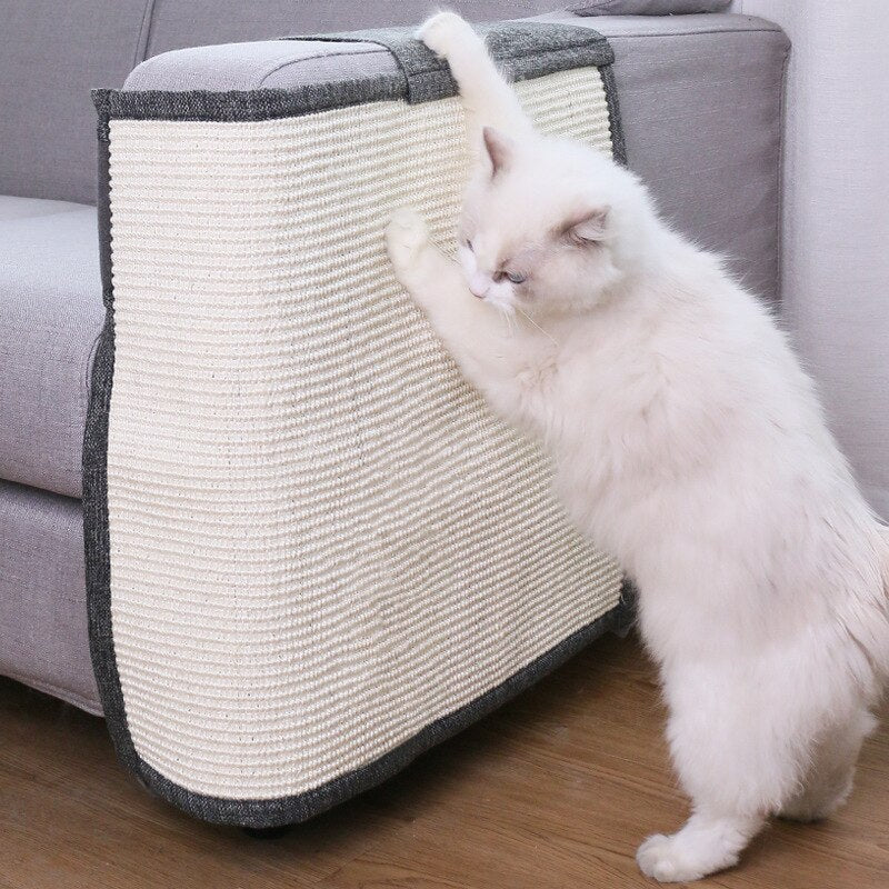 Cats Kitten Scratch Board Sisal Pad Toy Sofa Furniture Protector Mat Claws Care Paw Pad with Invisible Nail