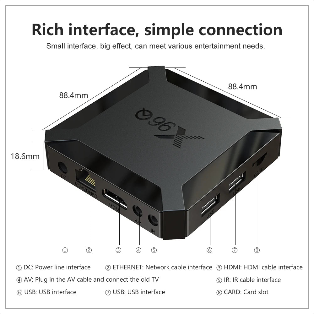 Fast Shipping X96Q Android 10.0 Smart TV BOX 2GB 16GB Allwinner H313 Quad Core 2.4G WIFI 4K Set Top Box 1GB 8GB