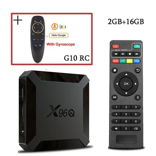 X96Q TV Box 2GB 16GB Allwinner H313 Quad Core Android 10.0 2.4G Wifi 4K HD Set Top Box Smart Media Player