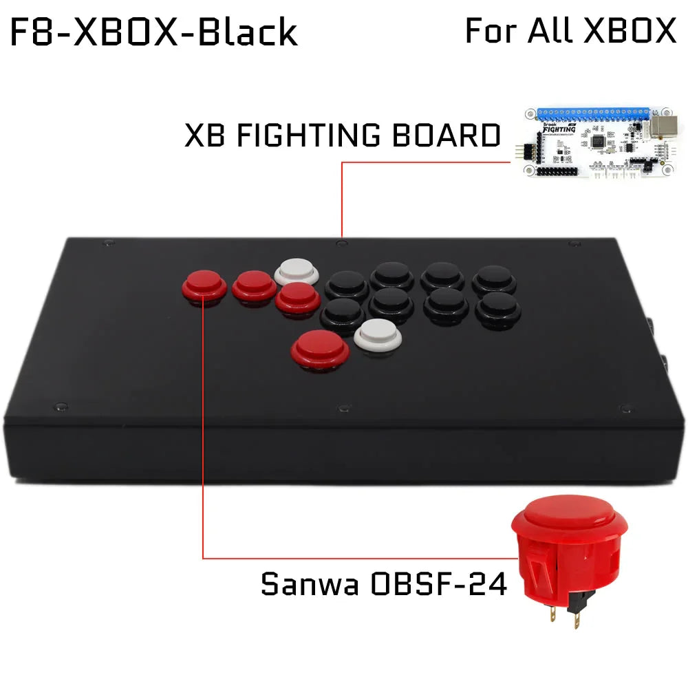 Street Fighter 6 FightBox F8 All Buttons Hitbox Style Arcade Joystick Stick Game Controller for PS4/PS3/PC Hitbox PS4