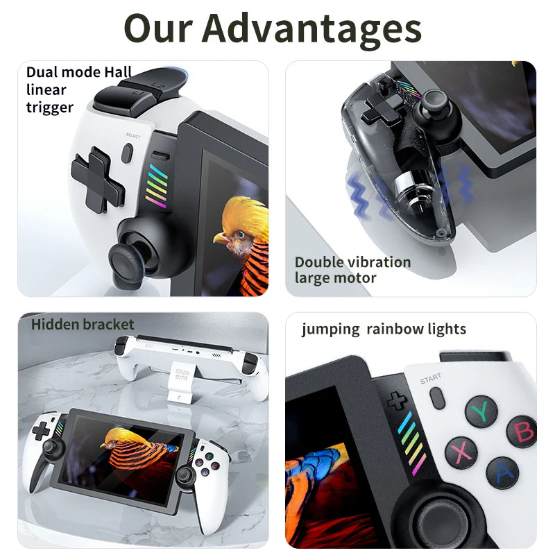 NEW Mini M28 Retro Video Game Console Wi-Fi 7 Inch IPS Screen 4000mAh Octa-core CPU Linux OS Portable Pocket Player Support Ps2