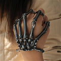Steam Punk Metal Skull Skeleton Bracelet For Men Gothic Hand Accessories Elasticity Adjustable Couple Women Bangles Jewelry