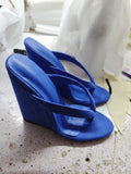 Summer Lightweight Fashion Sandals Round-Toe Flip-Flops Wedge Heels Womens High Heels Shoes Anti-Slippery Outdoor