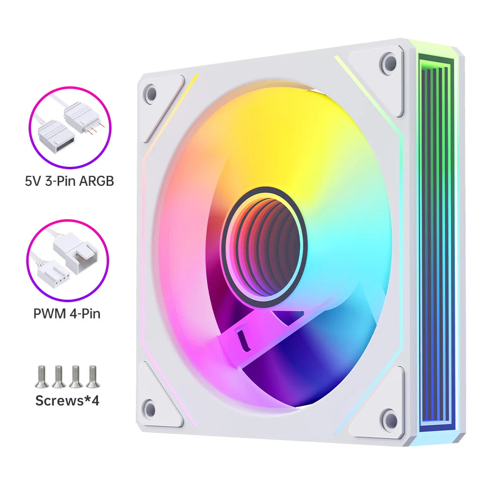 SNOWMAN Gaming PC Case Cooling Fan ARGB Mirror Design Desktop Cabinet Cooler Fan Gaming PC 120 mm Air Cooling Fan for PC