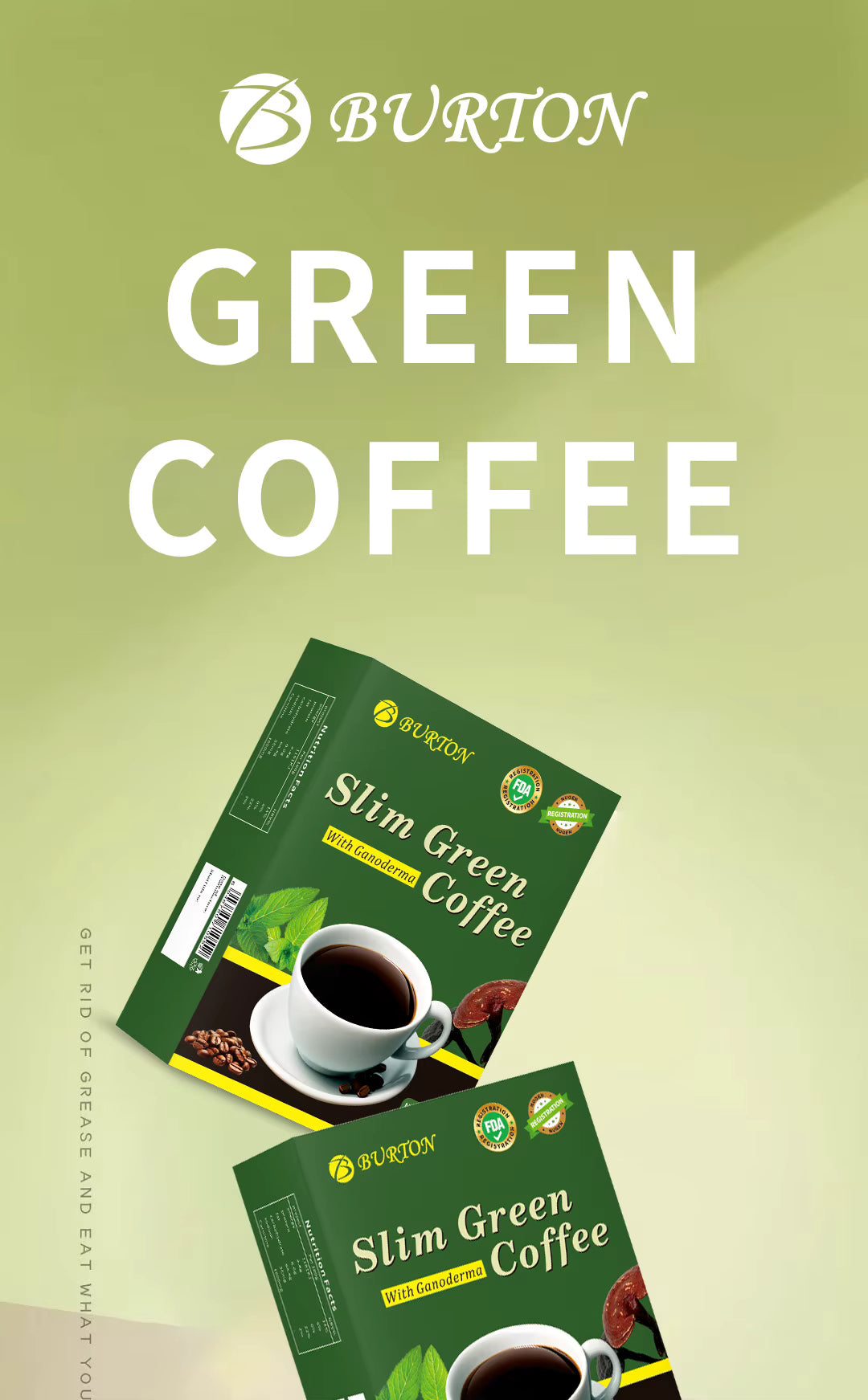 Slim Green Instant Coffee Mix with Cream Flavor