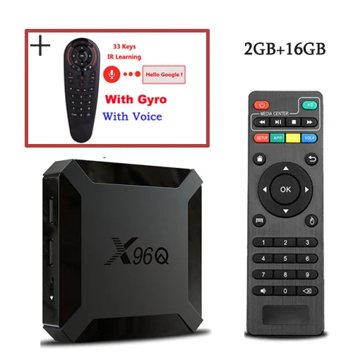 Fast Shipping X96Q Android 10.0 Smart TV BOX 2GB 16GB Allwinner H313 Quad Core 2.4G WIFI 4K Set Top Box 1GB 8GB