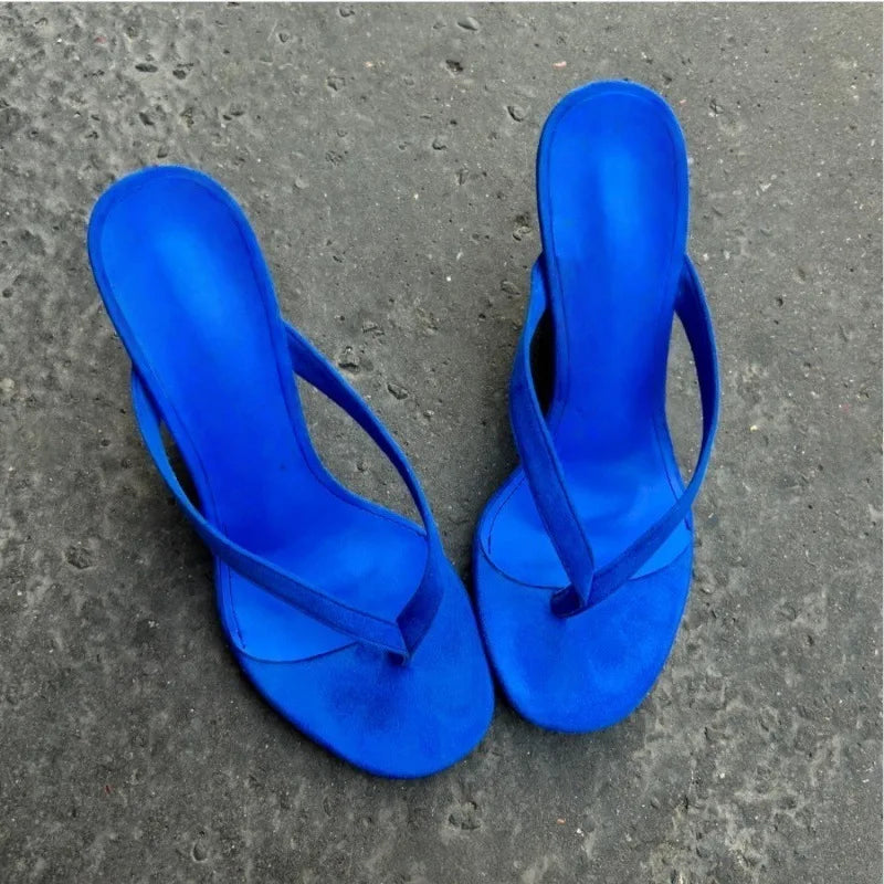 Summer Lightweight Fashion Sandals Round-Toe Flip-Flops Wedge Heels Womens High Heels Shoes Anti-Slippery Outdoor
