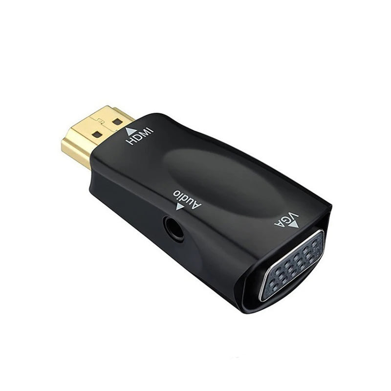 محول كابل صوت HDMI ذكر إلى VGA 15 سن أنثى FHD 1080P 720P 480P للكمبيوتر المحمول وجهاز عرض الكمبيوتر وتلفزيون بوكس
