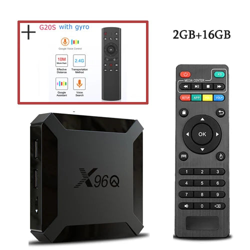 Fast Shipping X96Q Android 10.0 Smart TV BOX 2GB 16GB Allwinner H313 Quad Core 2.4G WIFI 4K Set Top Box 1GB 8GB