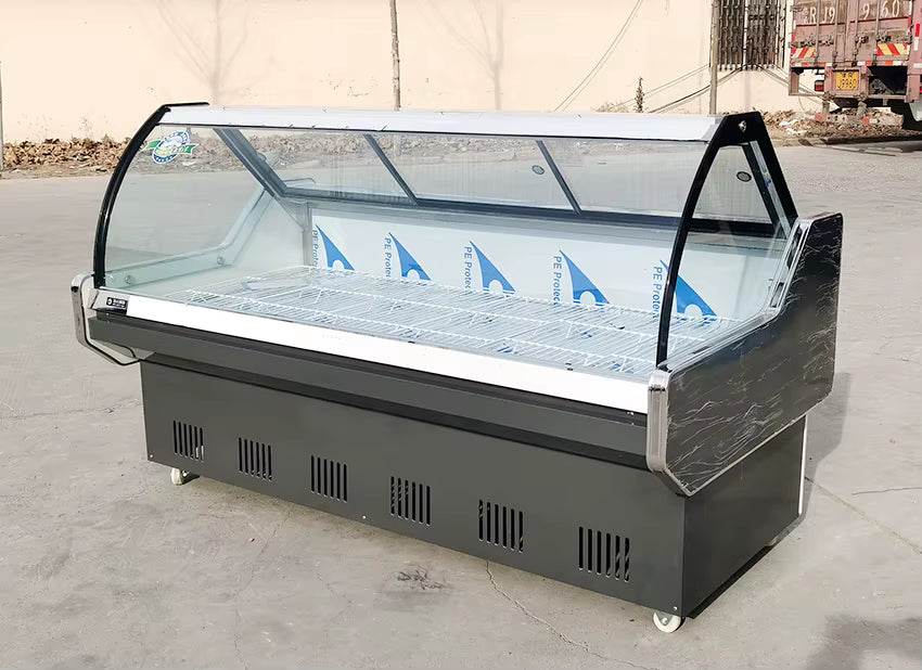 3m Long Direct Cooling Classic Style  Factory Wholesale Meat Display Fridge Commercial Supermarket Large Capacity Display