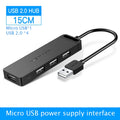 Vention 4-Port USB 3.0 2.0 Ultra Slim Data Hub for Macbook, Mac Pro/mini, iMac, Surface Pro, XPS, Notebook PC, USB Flash Drives