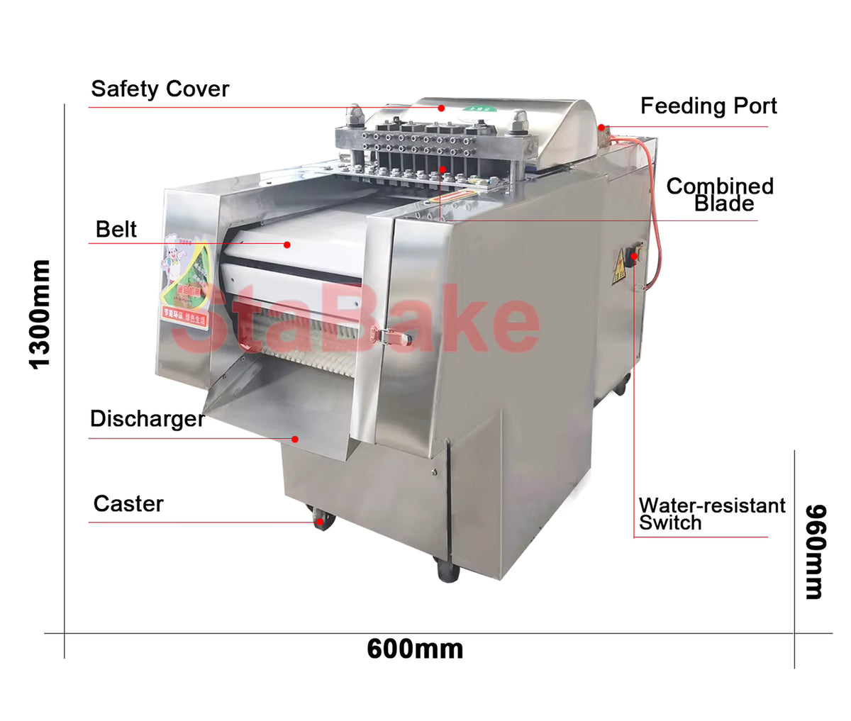 Automatic Commercial Poultry & Fish Cutting Machine Fresh Meat Cube Cutter for Whole Chicken Blocks New Condition Meat Slicer
