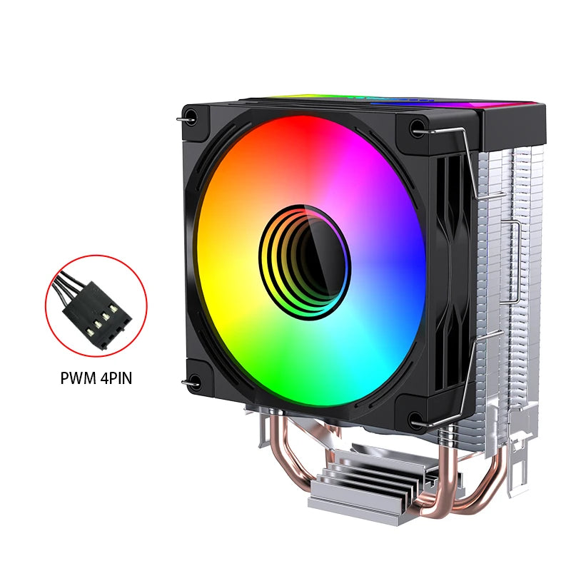 LOVINGCOOL OEM 90mm Gaming PC CPU Air Cooler with 2 Heat Pipe 3Pin CPU Processor Cooling Fan for LGA 1700/1200/115X/1366