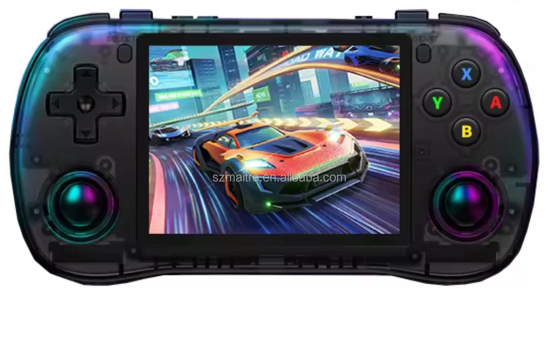 X35H Powkiddy Handheld Video Game Console 3.5 Inch HD Screen Mini Retro Video Games Console Linux System Classic Game Player